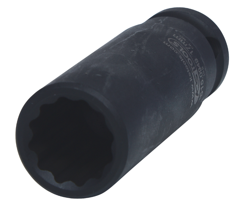 12-гранная силовая торцовая головка 1/2", длинная, 17 мм