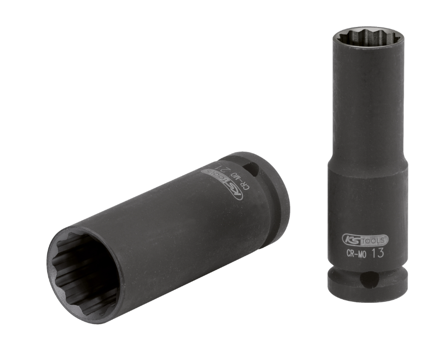 12-гранная силовая торцовая головка 1/2", длинная, 18 мм