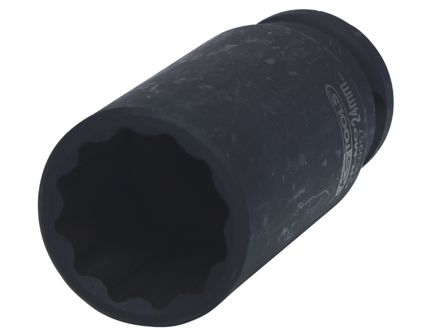 12-гранная силовая торцовая головка 1/2", длинная, 24 мм