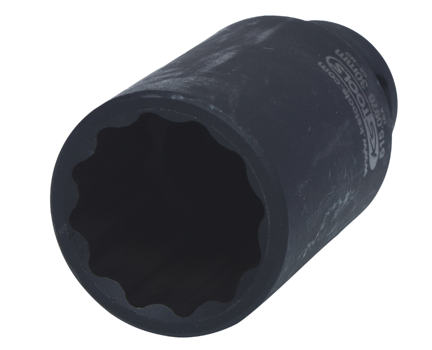 12-гранная силовая торцовая головка 1/2", длинная, 30 мм