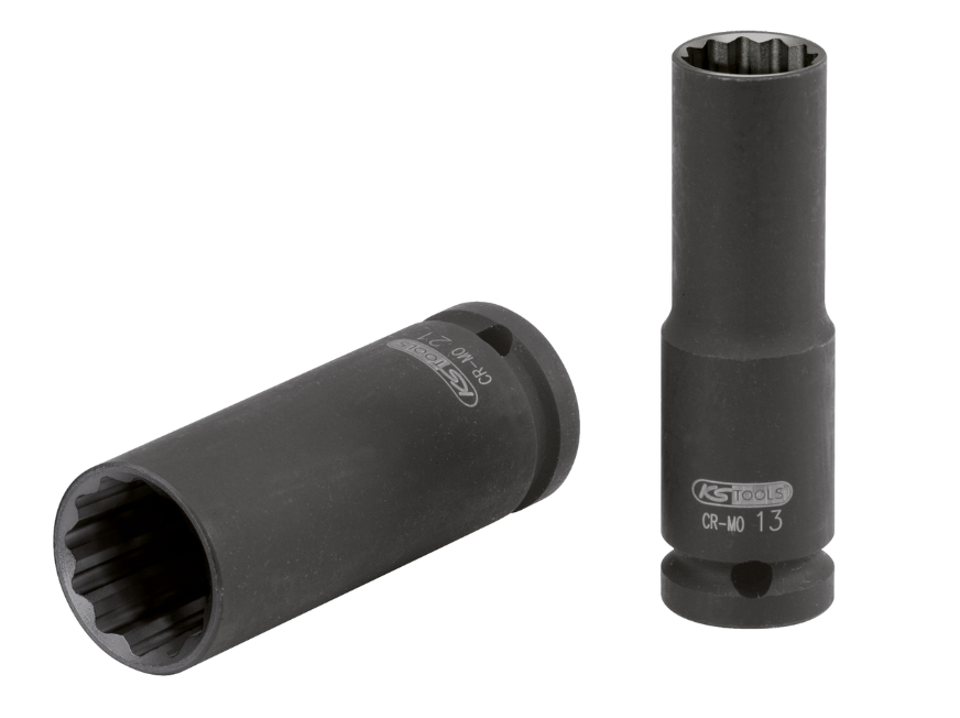 12-гранная силовая торцовая головка 1/2", длинная, 31 мм