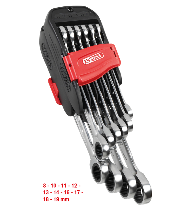 Set de 10 chei combinate cu clichet GEARplus