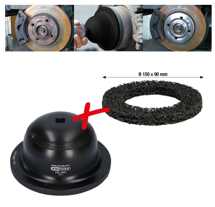 Set de accesorii de șlefuit din aluminiu pentru butuci de roată. Ø 150 mm, Ø interior 90 mm, 2 buc.