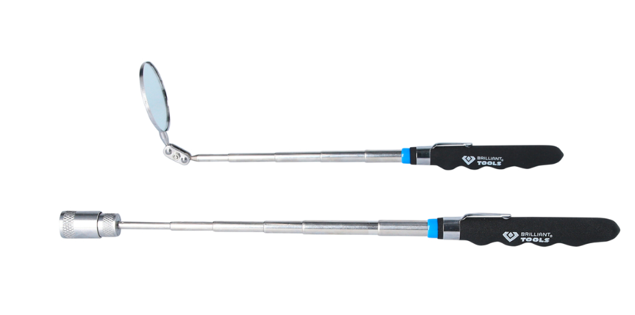 Set oglindă telescopică și cric magnetic, 2 buc.
