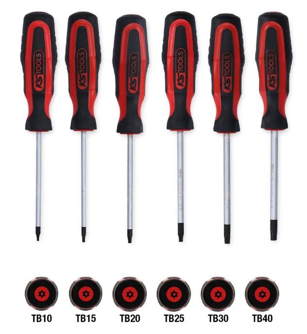 Set de șurubelnițe ERGOTORQUEplus cu 6 piese, profil și orificiu Torx