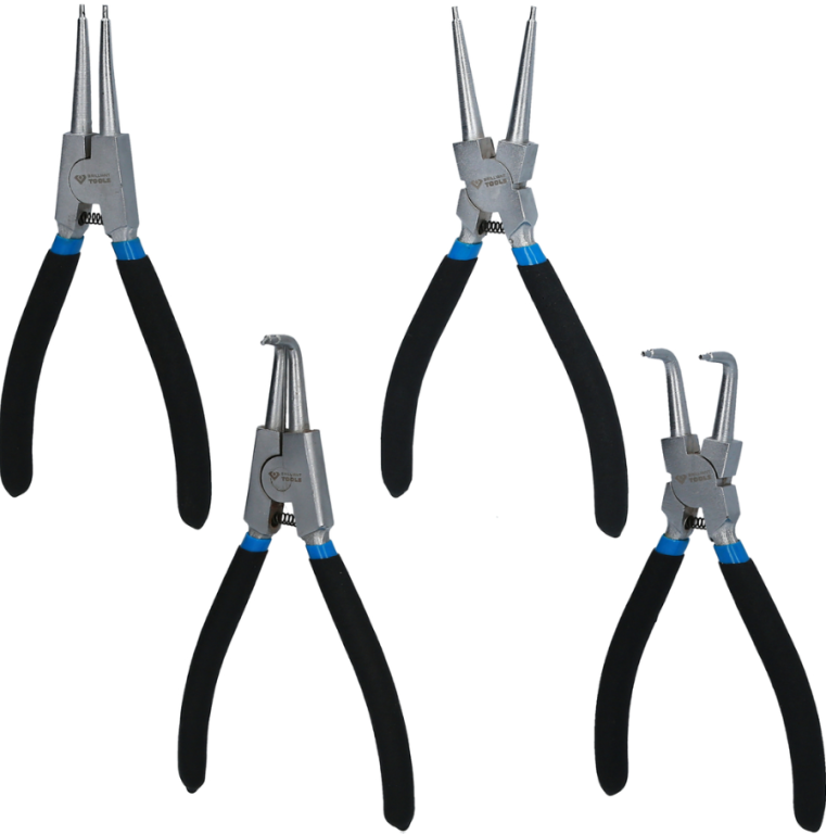 Set clești pentru inele de siguranță, 4 buc., 175 mm