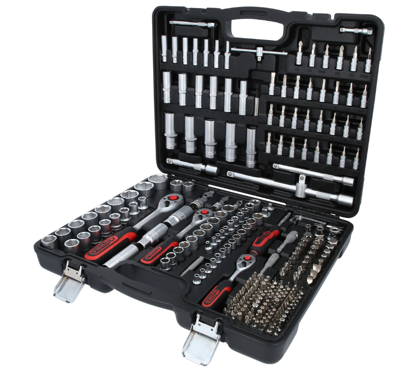 Set de chei tubulare 1/4" + 3/8" + 1/2", 255 buc.