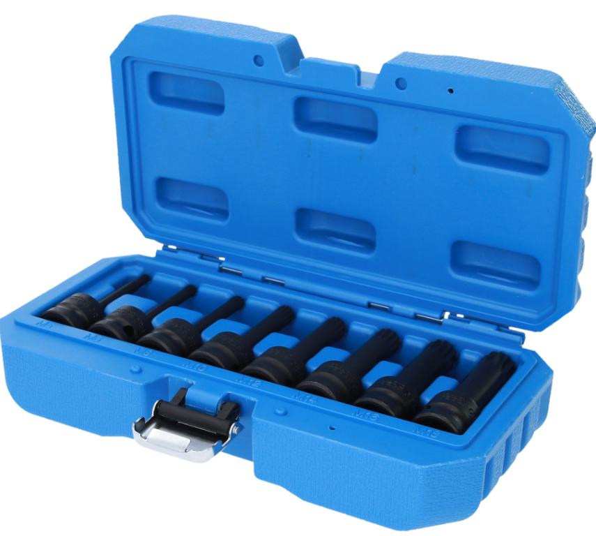 Set chei tubulare cu impact de 1/2", XZN, 8 bucăți, M5 – M18