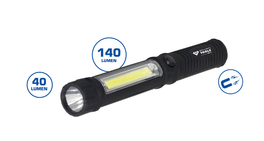 Lanternă COB 2 în 1 cu 140 lumeni