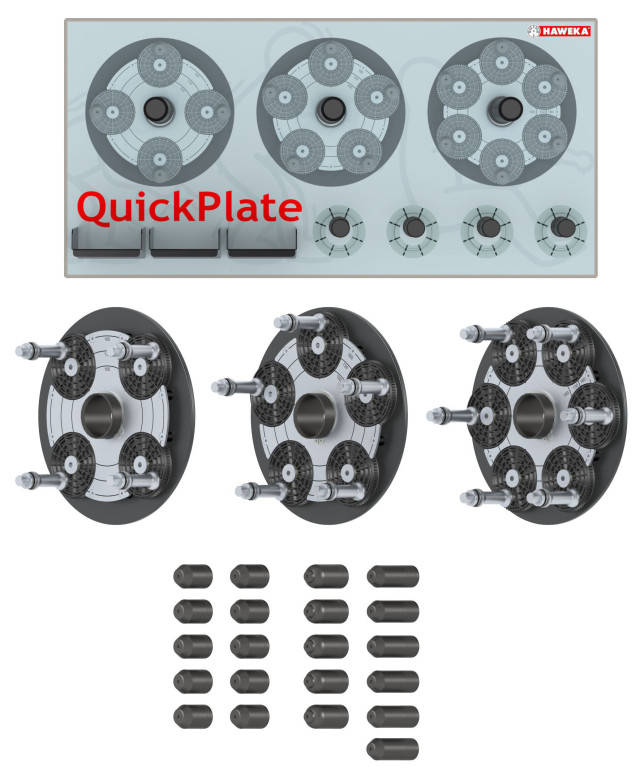 Набор адаптеров QuickPlates  (вкл. адаптеры на 4 , 5 и 6 крепежных отверстий)
